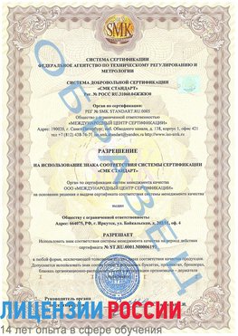 Образец разрешение Беслан Сертификат ISO 50001